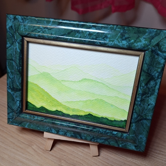 "Shamrock Meadow" Hand-painted watercolor painting - Picture 2 of 11